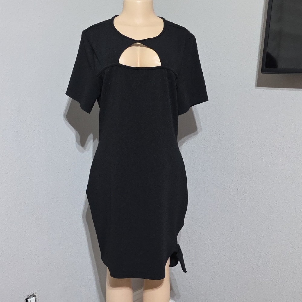 Curvy Sense Black Cutout Short Sleeve Women’s Dress Size 2X